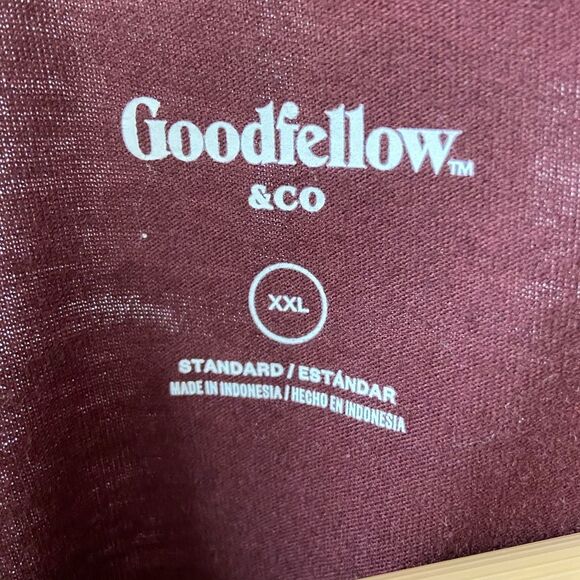 Goodfellow & Co. Men’s Crew Neck Burgundy Tee Size XXL NWOT - Picture 3 of 3